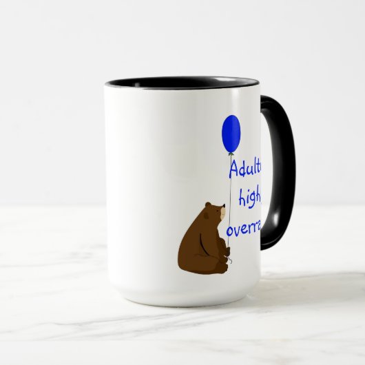 Erwachsene: stark überbewertet. Fun Balloon Bear Q Tasse (VorderseiteRechts)