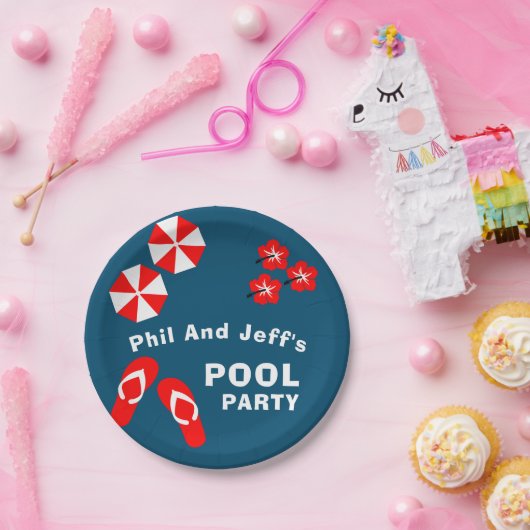 Erwachsene Summer Pool Party Pappteller (Party)