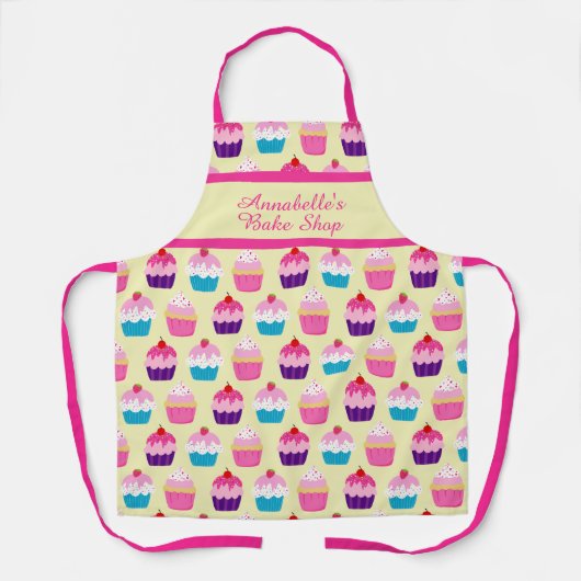 ERWACHSENE Sweet Cupcake Leckereien Personalisiert Schürze (Vorderseite)