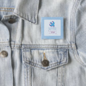 Erwachsene Taufe Taube auf blau Button (Beispiel)