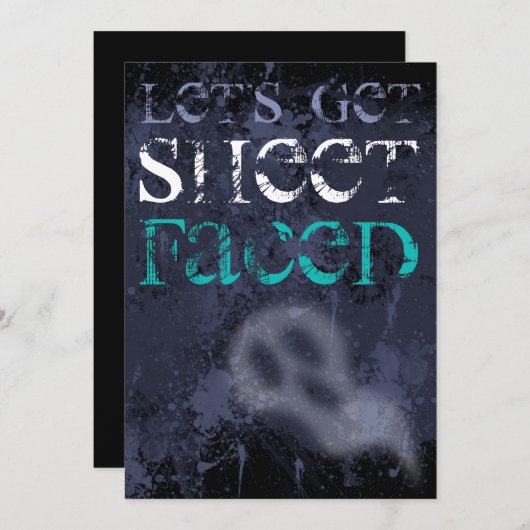 Erwachsene trinken gespenstisches Halloween-Party Einladung (Vorne/Hinten)