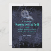 Erwachsene trinken gespenstisches Halloween-Party  Einladung (Rückseite)