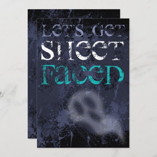 Erwachsene trinken gespenstisches Halloween-Party Einladung (Vorne/Hinten)