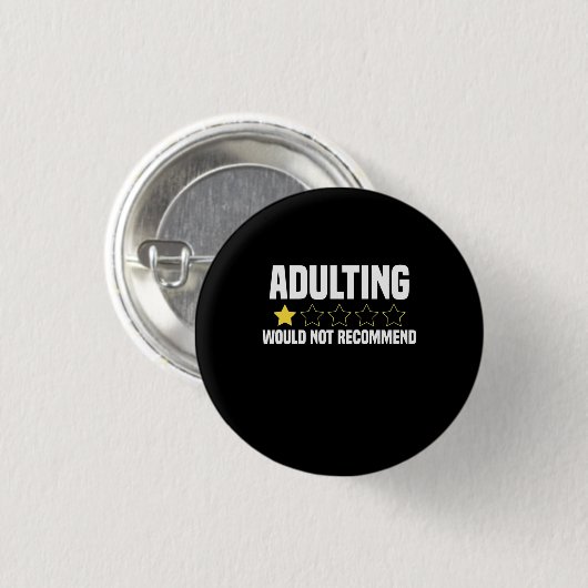 Erwachsene überbewertet button (Vorne & Hinten)