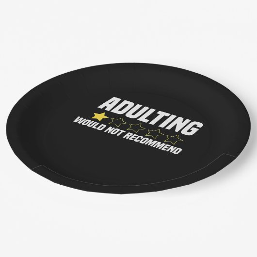 Erwachsene überbewertet pappteller (Schrägansicht)