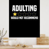 Erwachsene überbewertet poster (Küche)