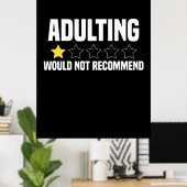 Erwachsene überbewertet poster (Heimbüro)