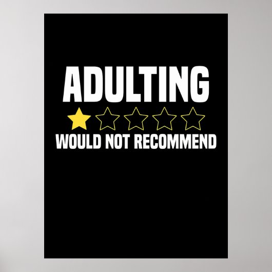 Erwachsene überbewertet poster (Vorne)