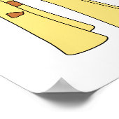 Erwachsene und Baby Giraffe. Cartoon Poster (Ecke)