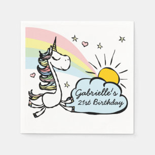 Erwachsene Unicorn Geburtstag Serviette