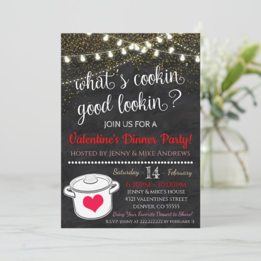 Erwachsene Valentinstag Einladung (Stehend Vorderseite)