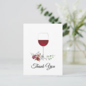 Erwachsene, Wein Dankeschön Karte (Stehend Vorderseite)