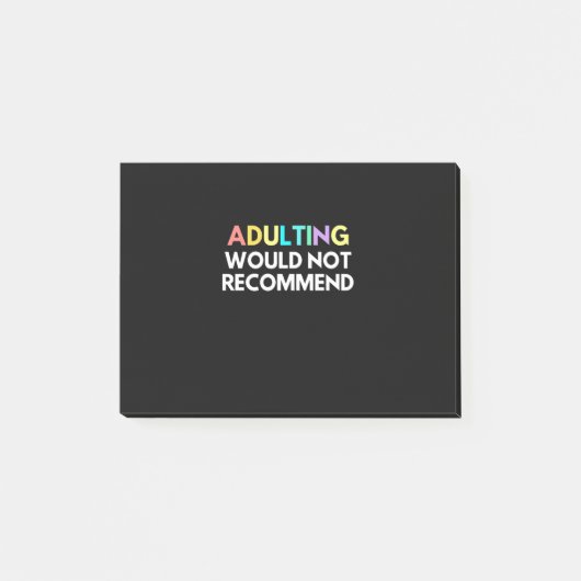 Erwachsene würden nicht empfohlen post-it klebezettel (Vorderseite)