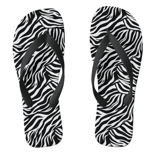 Erwachsene Zebra Print Flip Flops Badesandalen (Fußbett)