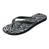 Erwachsene Zebra Print Flip Flops Badesandalen (Schrägansicht)