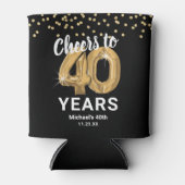 Erwachsene zum Geburtstag jubeln bis 40 Jahre Dosenkühler (Vorderseite)