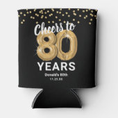 Erwachsene zum Geburtstag jubeln zu 80 Jahren Dosenkühler (Vorderseite)