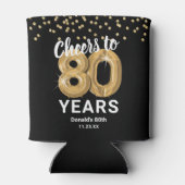 Erwachsene zum Geburtstag jubeln zu 80 Jahren Dosenkühler (Rückseite)