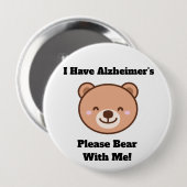 Erwachsenen-Knopf Ich habe Alzheimer Button (Vorne & Hinten)