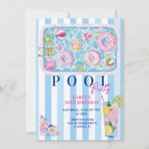 Erwachsenen-Poolparty-Einladung Erwachsener Sommer Einladung