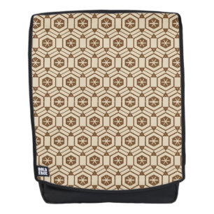 Erwachsenen-Rucksack - Geometrische Formen in Brau Rucksack