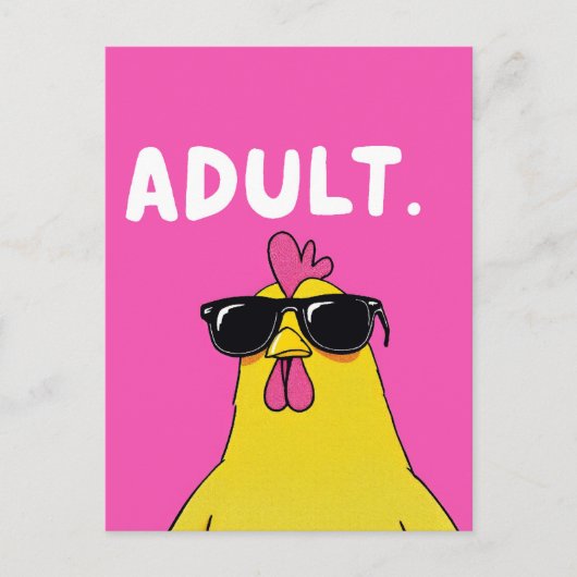 Erwachsenenalter: Hühnerboss Postkarte (Vorderseite)