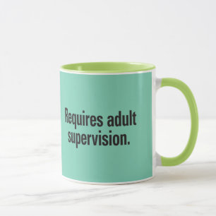 Erwachsenenaufsicht erforderlich tasse