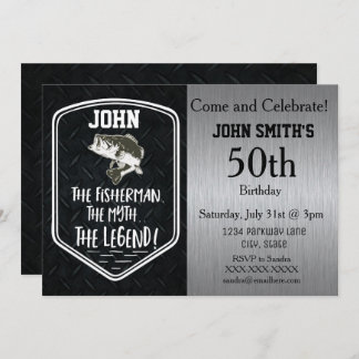 Erwachsenenbarsch, der den Mann und den Mythos bef Einladung