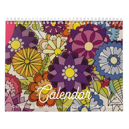 Erwachsenenfarbbuch Kalender 2025. (Titelbild)