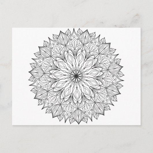 Erwachsenenfarben im DIY Mandala Line-Art-Design Postkarte (Vorderseite)
