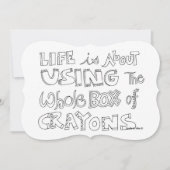 Erwachsenenfarben-Party Einladung (Vorderseite)