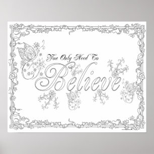 Erwachsenenfarbenplakat "You Need to Glauve Art" Poster