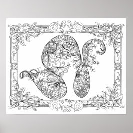 Erwachsenenfarbenposter "Blumenkronen der Kunst" Poster