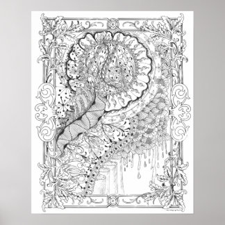 Erwachsenenfarbenposter "Land der Honey Art" Poster