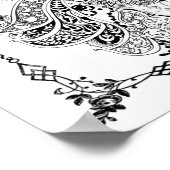 Erwachsenenfarbenposter "Midnight Blooms Art" Poster (Ecke)