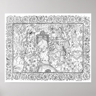 Erwachsenenfarbenposter "Spoon Falls Art" Poster