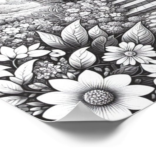 Erwachsenenfarbenwald Poster (Ecke)