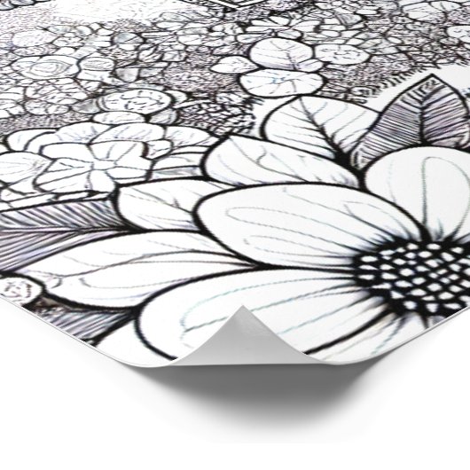 Erwachsenenfarbenwald Poster (Ecke)