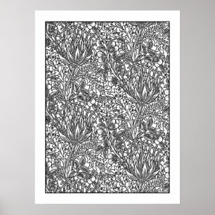Erwachsenenfarbposter Art Nouveau Artichoke Damask Poster