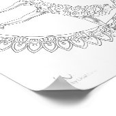 Erwachsenenfarbposter Ballerina Mandala Tänzer Poster (Ecke)