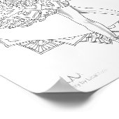 Erwachsenenfarbposter Ballerina Mandala Tänzer Poster (Ecke)