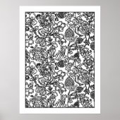 Erwachsenenfarbposter Jacobohne BlumenDamaskus Poster (Vorne)