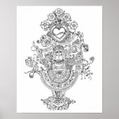 Erwachsenenfarbtag Totes Baumposter Poster (Vorne)