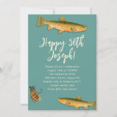 Erwachsenenforelle Fischerei Themed Party Einladun Einladung (Vorderseite)