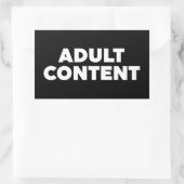 Erwachseneninhalt Rechteckiger Aufkleber (Tasche)