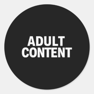 Erwachseneninhalt Runder Aufkleber
