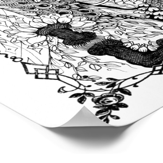 Erwachsenenmaler Poster "Kronleuchter der Blume Ar (Ecke)