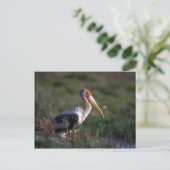 Erwachsenenmalter Storch Postkarte (Stehend Vorderseite)