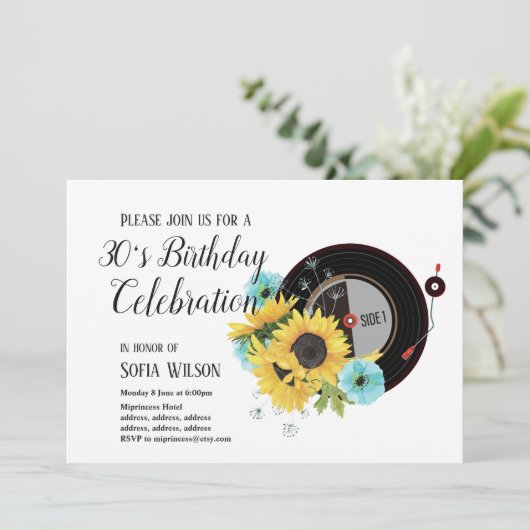 Erwachsenenmusik, Einladung zur Geburtstagsfeier (Stehend Vorderseite)