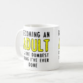 Erwachsenenschwindler Kaffeetasse (Vorderseite Links)